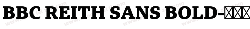 BBC REITH SANS BOLD字体转换